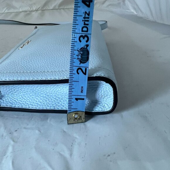 Kate Spade Watercolor Blue Knott Pebbled Leather Crossbody Bag - Picture 11 of 13